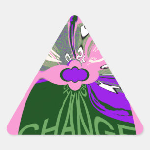 Pegatina Triangular Vector de cambio de color rosa de los EEUU Inspira
