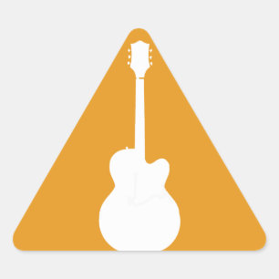 Pegatina Triangular vector de guitarra