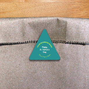 Pegatina Triangular Verde azulado Saint Patrick Business Triangle Pega