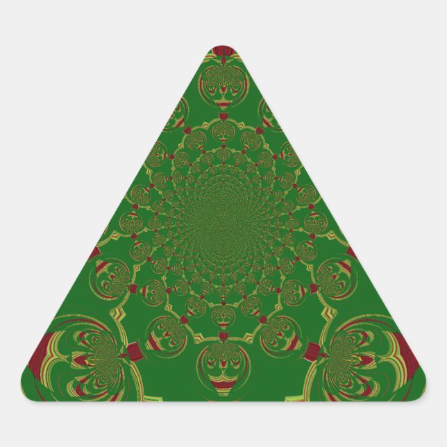 Pegatina Triangular Verde vintage (Anverso)