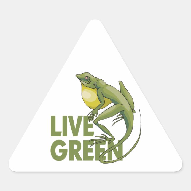 Pegatina Triangular Verde vivo (Anverso)