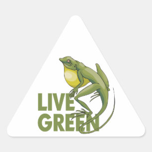 Pegatina Triangular Verde vivo