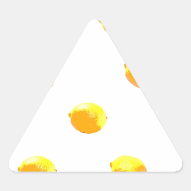 Pegatina Triangular versión 1 del patrón limón (Anverso)