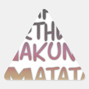 Pegatina Triangular Vintage Happy Birday Hakuna Matata Purple Inspir