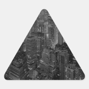 Pegatina Triangular Vintage Old Style New York