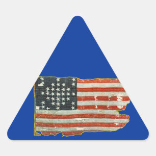 Pegatina Triangular Vintage Pegatinas de la Bandera Antiamericana