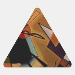 Pegatina Triangular Violeta negra de Kandinsky