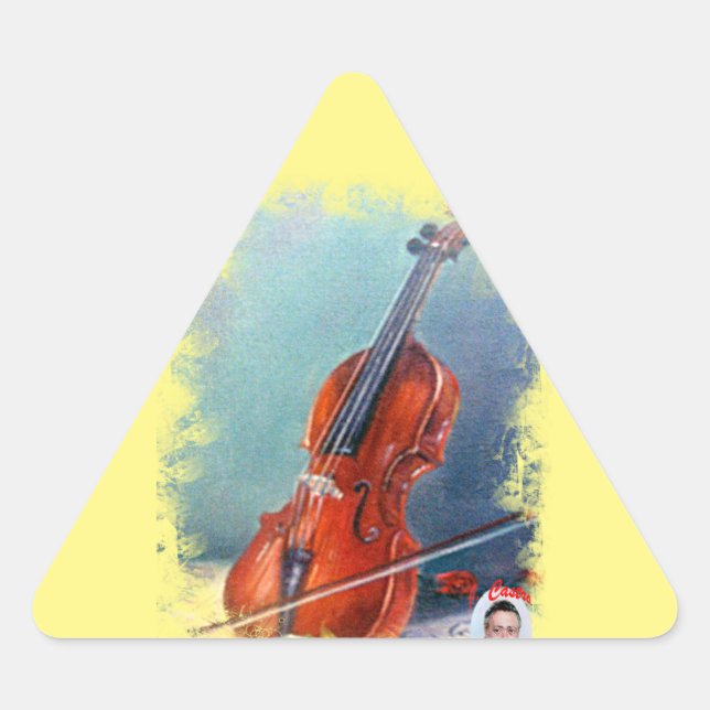 Pegatina Triangular Violín/Violin (Anverso)