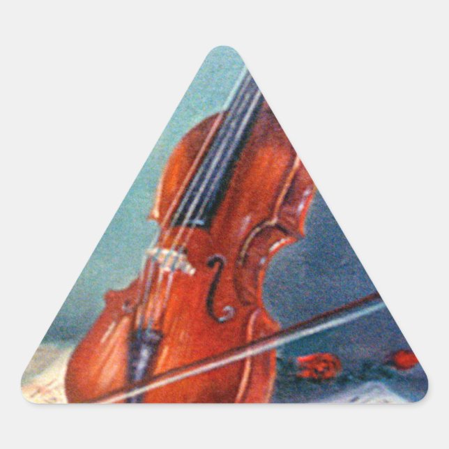 Pegatina Triangular Violín/Violin (Anverso)