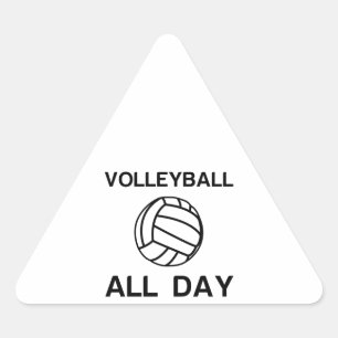 Pegatina Triangular Voleibol todo el día