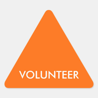 PEGATINA TRIANGULAR VOLUNTARIO