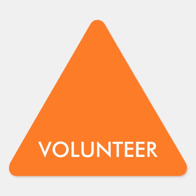 PEGATINA TRIANGULAR VOLUNTARIO (Anverso)