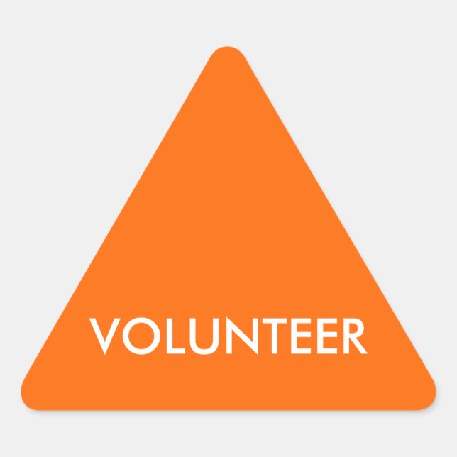 PEGATINA TRIANGULAR VOLUNTARIO (Anverso)
