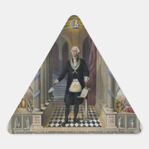 Pegatina Triangular Washington El Mason II