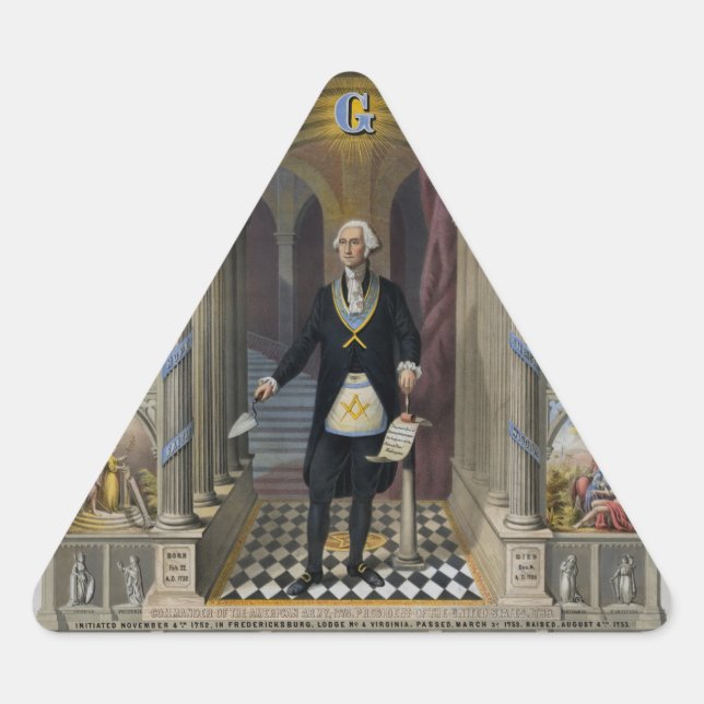 Pegatina Triangular Washington El Mason II (Anverso)