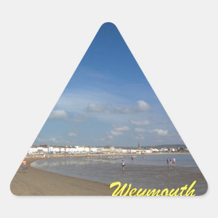 Pegatina Triangular Weymouth Beach