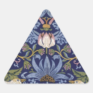 Pegatina Triangular William Morris Strawberry Thief