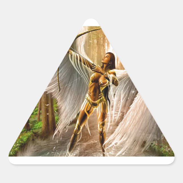 Pegatina Triangular Winged Archer (Anverso)
