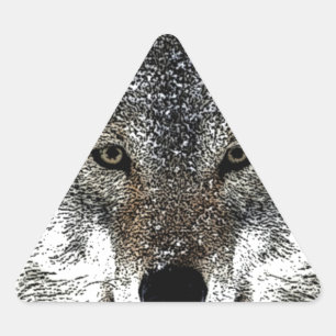 Pegatina Triangular Wolf Eyes