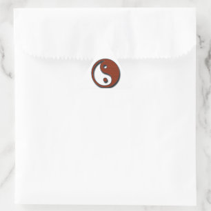 Pegatina Triangular Yin Yang por Shirley Taylor