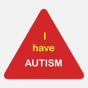 Pegatina Triangular z5 - Tengo AUTISMO.