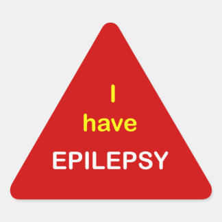 Pegatina Triangular z9 - Tengo EPILEPSY.