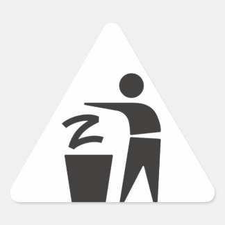Pegatina Triangular Z a la basura