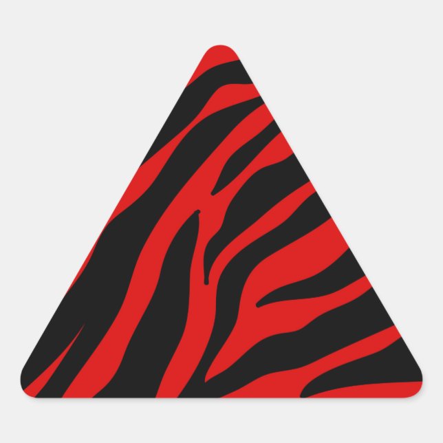 Pegatina Triangular zebra roja (Anverso)