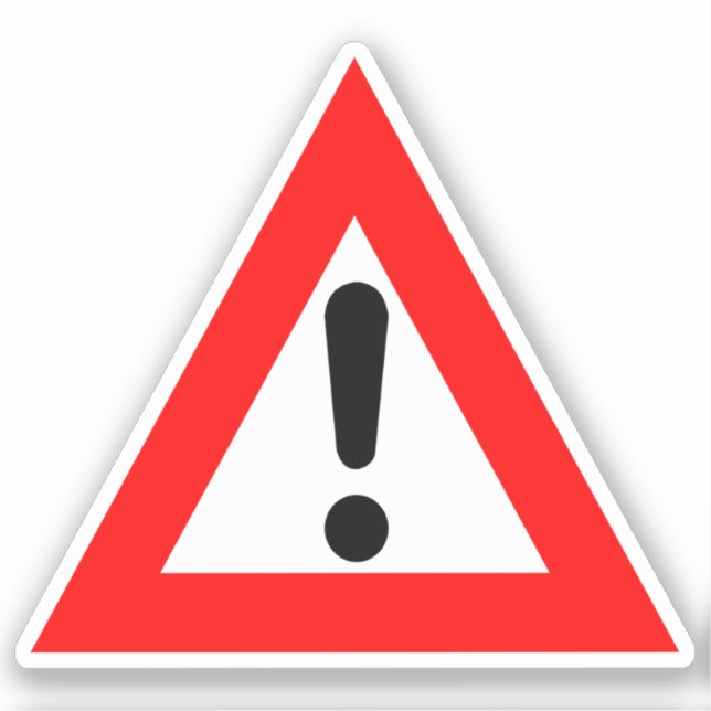 Pegatina Triángulo de Advertencia (Anverso)