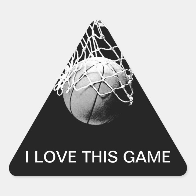 Pegatina Triángulo de Baloncesto (Anverso)