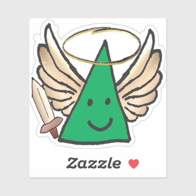 Pegatina ¡Triángulo de esperanza! (Hoja)