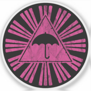 Pegatina Triángulo mágico pluviófilo (rosa)