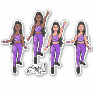 Pegatina Triángulo Spark Doble Púrpura