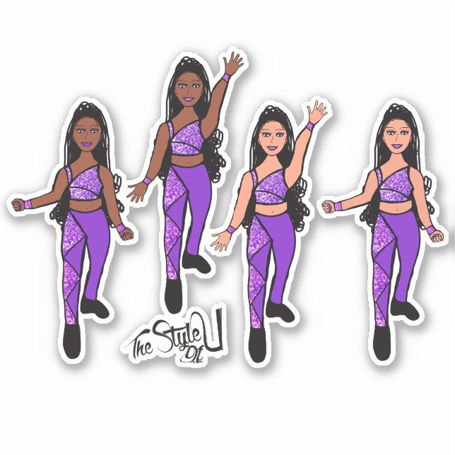 Pegatina Triángulo Spark Doble Púrpura (Anverso)