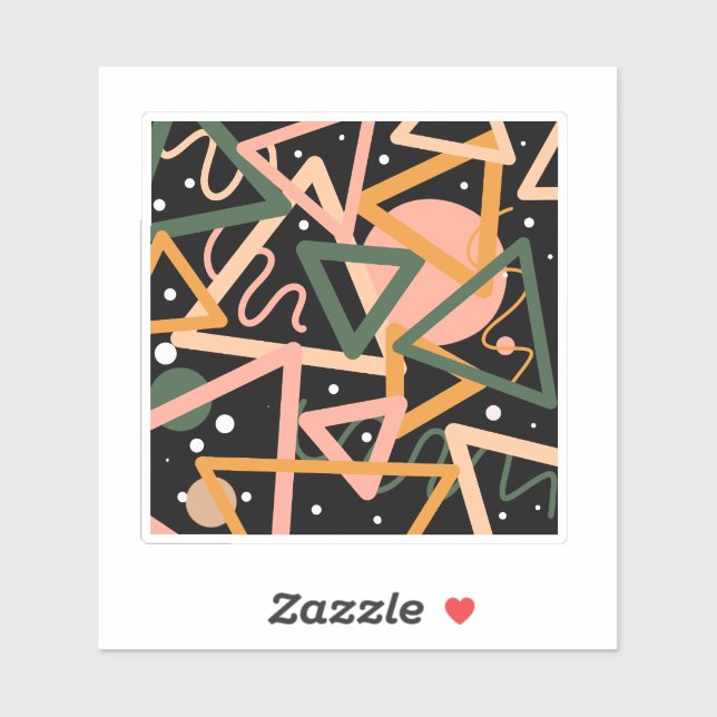 Pegatina Triángulo y círculos (Hoja)