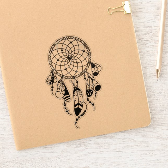 Pegatina Tribal Dreamcatcher Boho Black (Cuaderno)