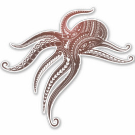 PEGATINA TRIBAL POLINESIANO DE OCTOPUS