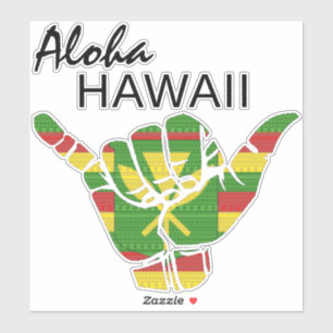 PEGATINA TRIBAL SHAKA (HANG LOOSE) ALOHA HAWAII KANAKA LT