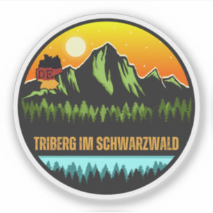 Pegatina Triberg en la Selva Negra, Baden-Württemberg Alema