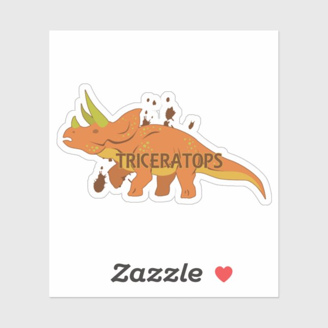 Pegatina Triceratops (Hoja)