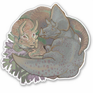 Pegatina Triceratops Snuggles