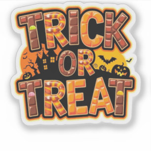 Pegatina Trick or Treat halloween