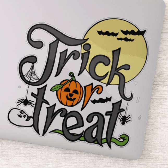 Pegatina trick or treat  | Halloween design (Detalle)
