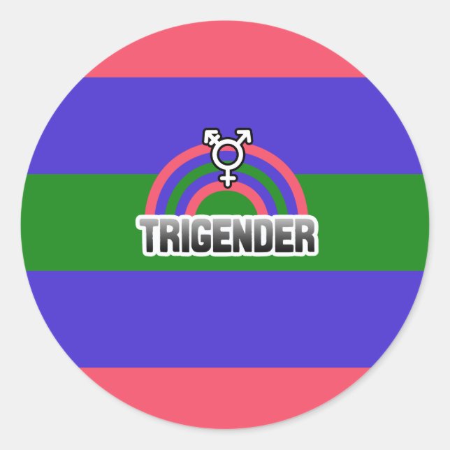 PEGATINA TRIGENDER RAINBOW (Anverso)