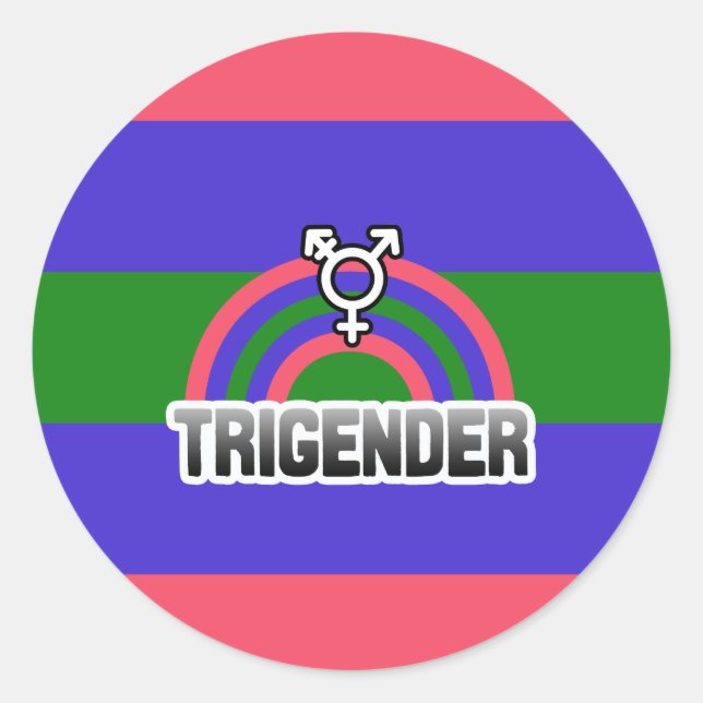 PEGATINA TRIGENDER RAINBOW (Anverso)
