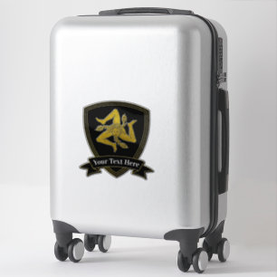 Pegatina Trinacria siciliano su texto