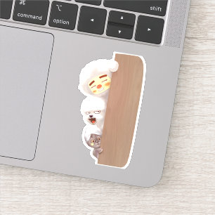 Pegatina Trio de animales de búsqueda