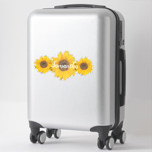 Pegatina Trío personalizado del girasol