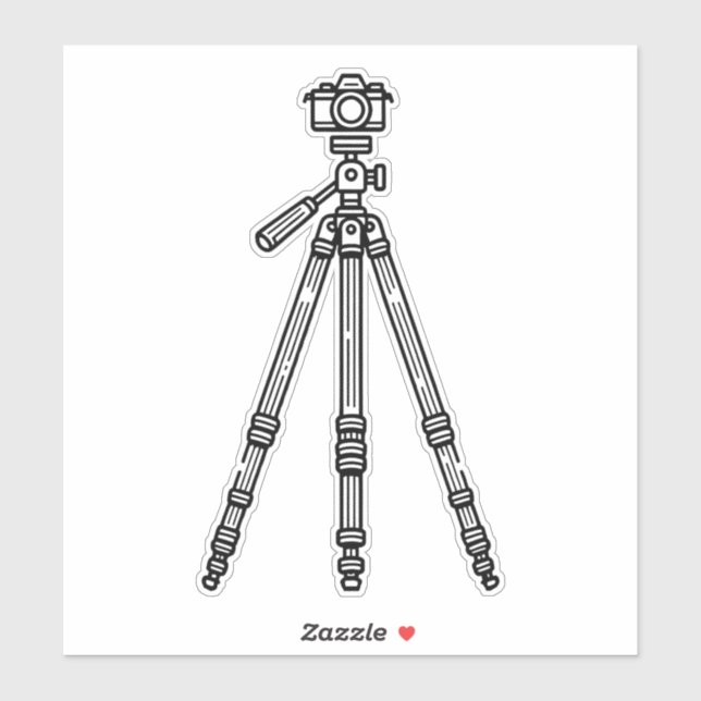 Pegatina Trípode para Fotografía Mínimo Fotógrafo (Hoja)