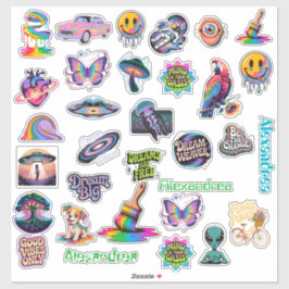 Pegatina Trippy Art Custom-Cut Vinyl Sticker
